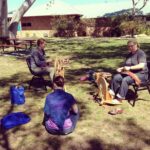 The sunshine brought spinners out to play! #knitcamp