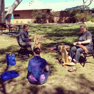 The sunshine brought spinners out to play! #knitcamp