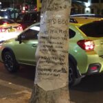 The menu is on a tree.