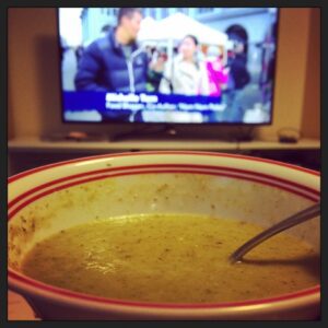 Wow - just spotted @nomnompaleo on Aussie TV's "The Paleo Way" while eating Curried Broccoli Soup from her recipe! #totesunplanned