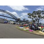 People camped out from last night to get the best views of tonight's fireworks!