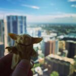 The benefit of having colleagues with 3D printers! #babyyoda ❤️ (Edited to add: THANK YOU Bobbino Cubano!)