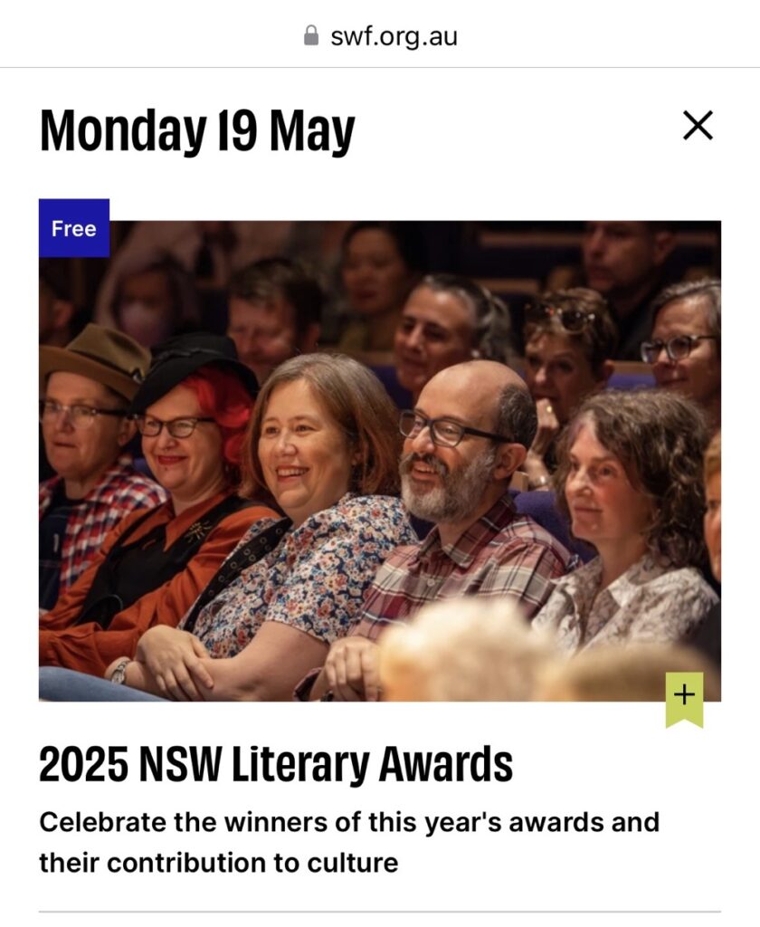 Sydney Writers Festival website showing a photo of some audience members