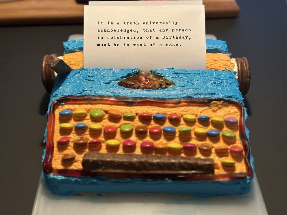 Typewriter Cake